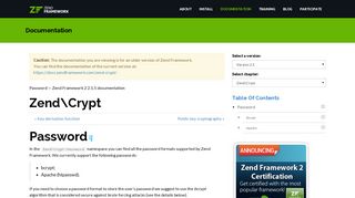 
                            4. Password - Manual - Documentation - Zend Framework