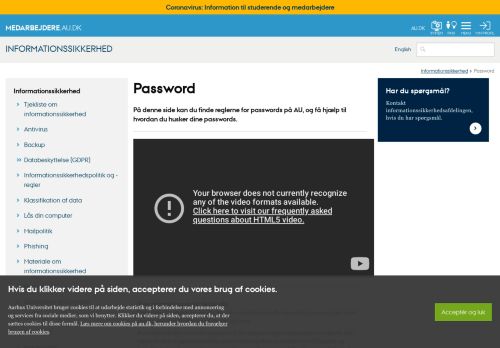 
                            7. Password - Medarbejdere - Aarhus Universitet