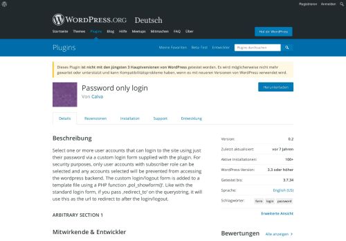 
                            4. Password only login | WordPress.org