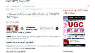 
                            11. Password Pattern for eCertificates of NTA UGC NET Exam – UGC NET ...