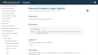 
                            12. Password Property (Login Object) | TestComplete Documentation