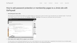 
                            11. Password Protect Jimdo Site - GoPaywall