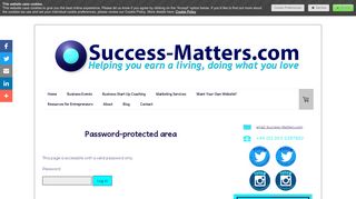 
                            2. Password-Protected Area - Success Matters