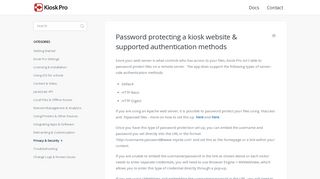 
                            11. Password protecting a kiosk website & supported authentication ...