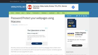 
                            6. Password protecting webpages using htaccess. Restrict access htaccess