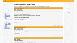 
                            10. password raspberry pi geht nicht - Mikrocontroller.net