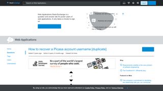 
                            8. password recovery - How to recover a Picasa account username - Web ...