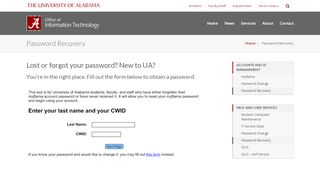 
                            6. Password Recovery – Office of Information Technology | The ...