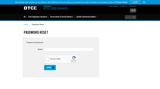 
                            7. Password Reset | DTCC Data Products