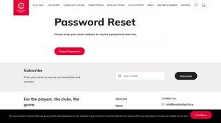 
                            3. Password Reset - England Golf