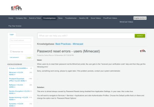 
                            13. Password reset errors - users (Mimecast) - Powered by ...