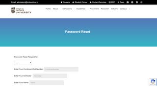 
                            6. Password Reset | Indus University