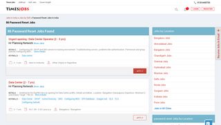 
                            2. Password Reset Jobs - TimesJobs