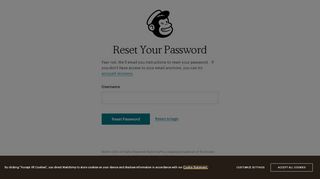 
                            3. Password Reset - MailChimp Login