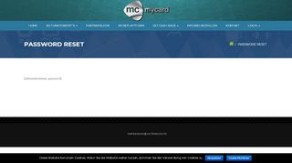 
                            8. Password Reset – mc mycard