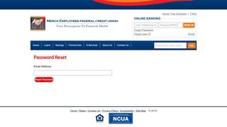 
                            6. Password Reset :: Merck Employees FCU