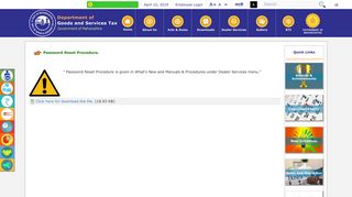 
                            2. Password Reset Procedure. | Department of Goods and Services Tax