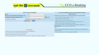 
                            3. Password Reset/Unblock - UCO Bank
