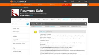 
                            10. Password Safe / Discussion / Open Discussion:Master Password risk ...
