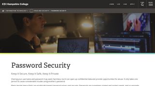 
                            11. Password Security - Hampshire College