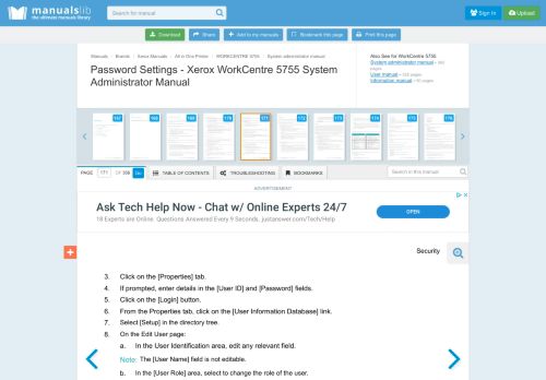 
                            9. Password Settings - Xerox WorkCentre 5755 System Administrator ...