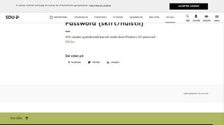 
                            5. Password (skift/nulstil) - Syddansk Universitet