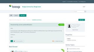 
                            3. Password SQL server authentification - Bizagi Feedback