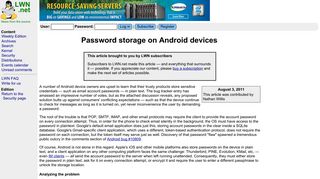 
                            7. Password storage on Android devices [LWN.net]
