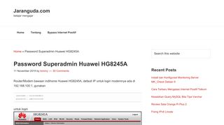 
                            10. Password Superadmin Huawei HG8245A « Jaranguda.com