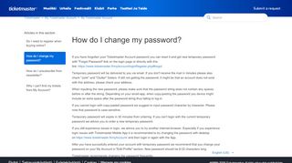 
                            8. Password – Ticketmaster