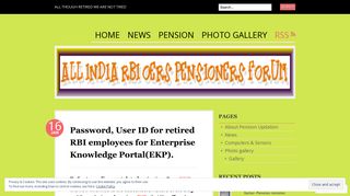 
                            4. Password, User ID for retired RBI employees for Enterprise ...