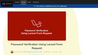 
                            12. Password Verification Using Laravel Form Request ― Scotch.io