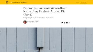 
                            10. Passwordless Authentication in React Native Using Facebook Account ...