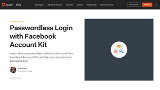 
                            7. Passwordless Login with Facebook Account Kit - Auth0