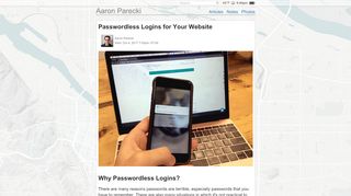 
                            5. Passwordless Logins for Your Website • Aaron Parecki