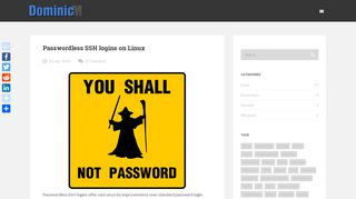 
                            9. Passwordless SSH logins on Linux | DominicM