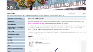 
                            8. Passwords (Databases/Journals) - Permalinks - SJSU Research ...