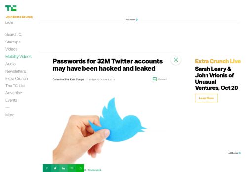 
                            10. Passwords for 32M Twitter accounts may have been hacked and ...