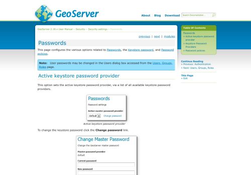 
                            3. Passwords — GeoServer 2.15.x User Manual