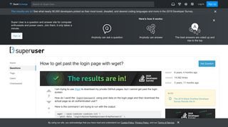 
                            8. passwords - How to get past the login page with wget? - Super User