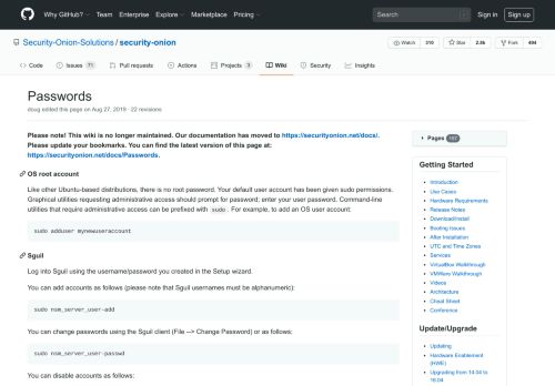 
                            4. Passwords · Security-Onion-Solutions/security-onion Wiki · GitHub