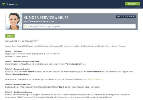 
                            8. Passwort ändern - Kundenservice & Hilfe – freenet Hilfe ...