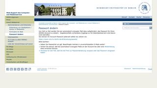 
                            11. Passwort ändern — Web-Support des Computer- und Medienservice