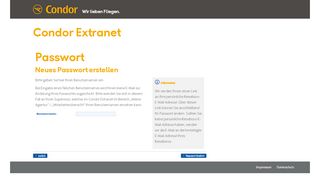 
                            4. Passwort - Condor Extranet