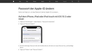 
                            4. Passwort der Apple-ID ändern - Apple Support