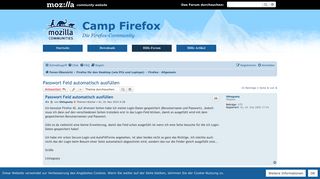 
                            5. Passwort Feld automatisch ausfüllen - Camp Firefox