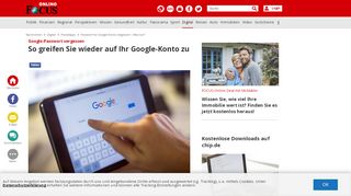 
                            8. Passwort für Google-Konto vergessen – Was tun? - FOCUS Online