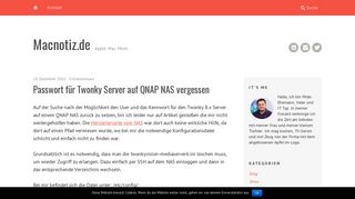 
                            7. Passwort für Twonky Server auf QNAP NAS vergessen – Macnotiz.de