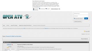 
                            3. Passwort für Webif und ftp ändern - openATV Forum