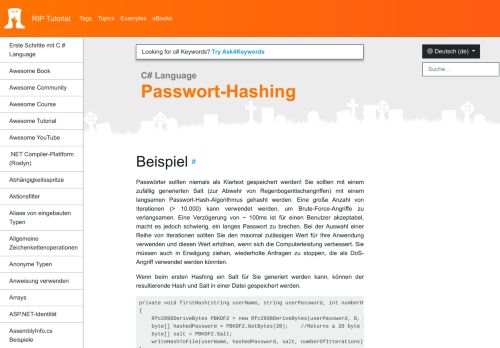 
                            10. Passwort-Hashing | c# Tutorial